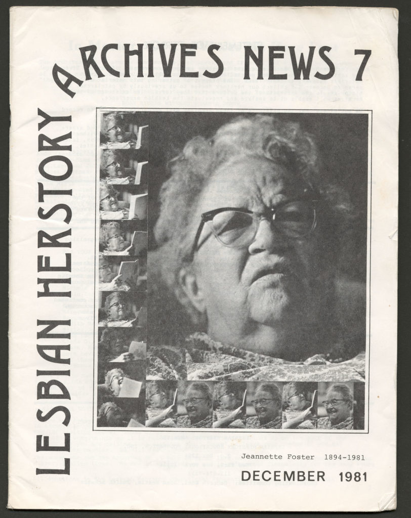 The front of an LHA newsletter dated December 1981. There is a photograph of Jeanette Foster on the cover.